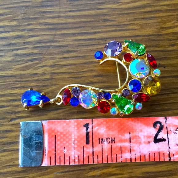 Brooch Question Mark, Multi Color - Picture 4 of 5